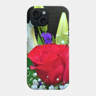 Romantic Red Rose Setting - Beautiful Bouquet - Valentine's Day Phone Case