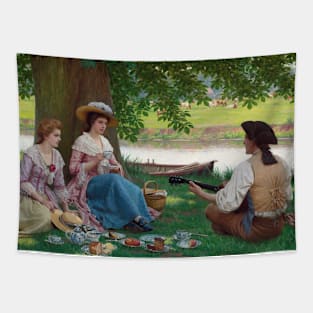 A Picnic Party by Edmund Leighton Tapestry