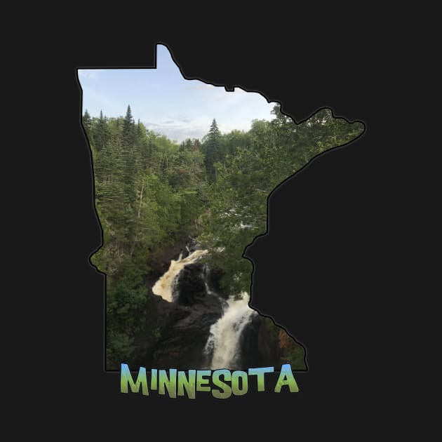 Minnesota Outline (Devil's Kettle in Judge Magney State Park) by gorff