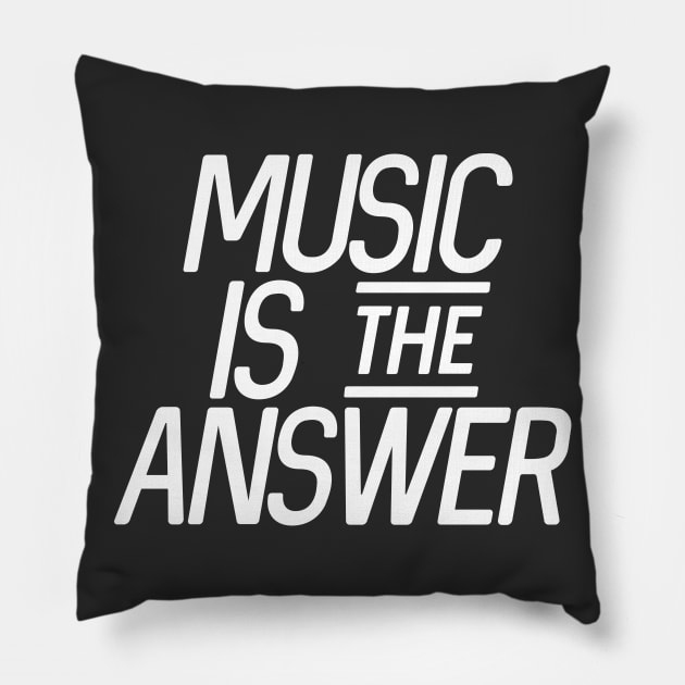 Music Is The Answer Pillow by Raw Designs LDN