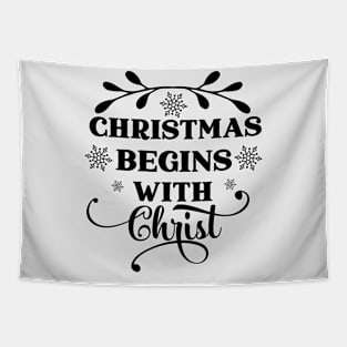 Christmas begins with Christ Tapestry