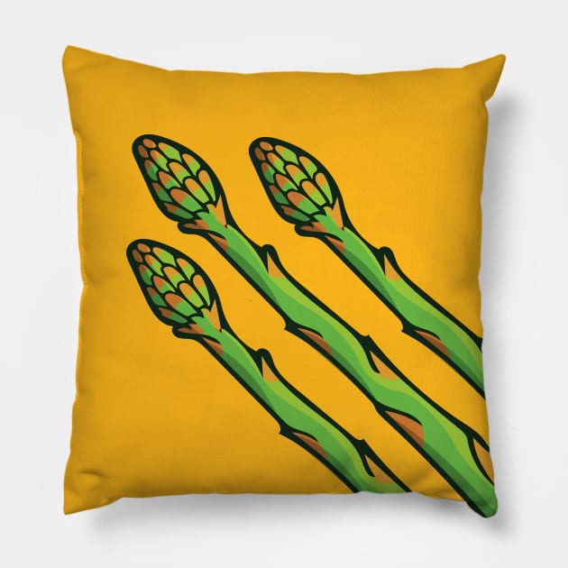 Green Asparagus Pillow by deancoledesign