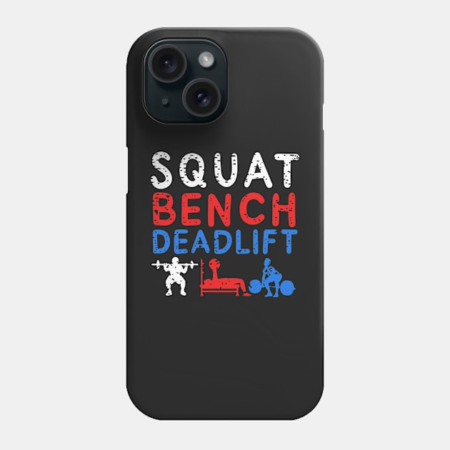 POWERLIFTING: Squat Bench Phone Case by woormle