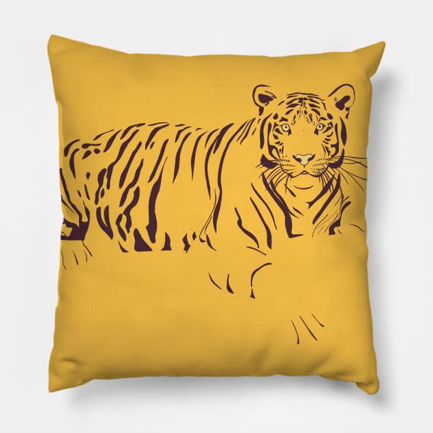 Tiger of love Pillow by Mimie20