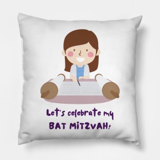 Let's Celebrate My Bat Mitzvah - Funny Yiddish Quotes Pillow