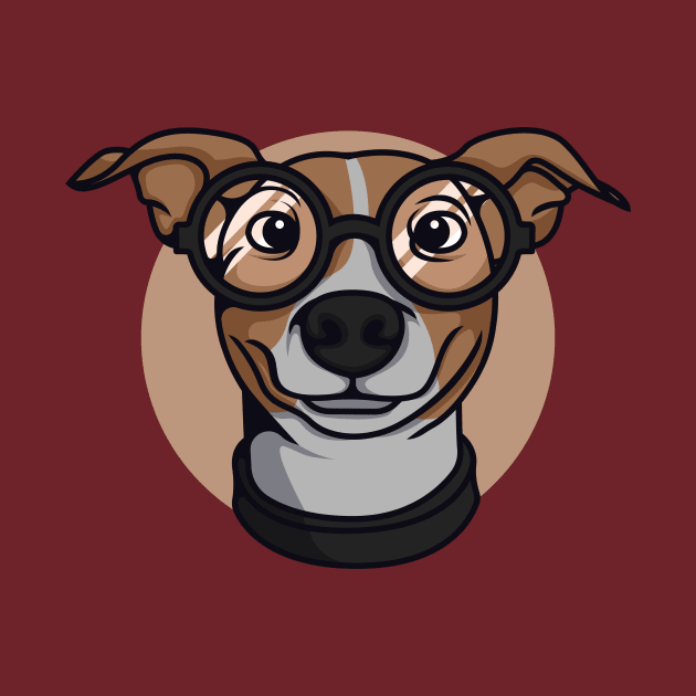 Cute dog with glasses by AdriaStore1