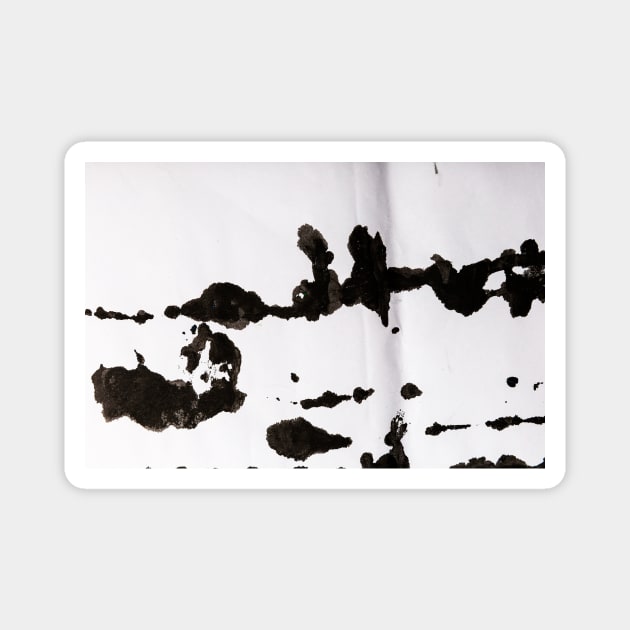 Black Ink Splatter - Alternative Magnet by textural