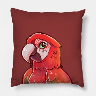 Pocket Cute Red Parrot Pillow