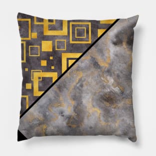 Geometric Industrial Grunge Pillow