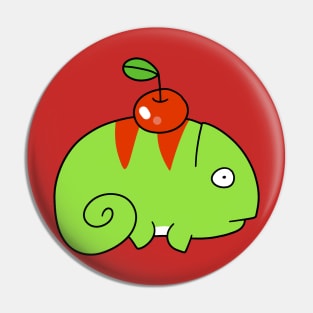 Cherry Chameleon Pin