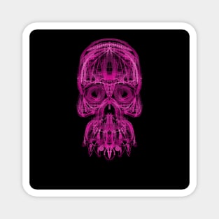 Electroluminated Skull - Fuschia Magnet