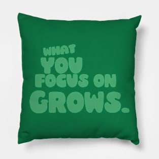 What you Focus on Grows! Positive Visualization Motivation Pillow