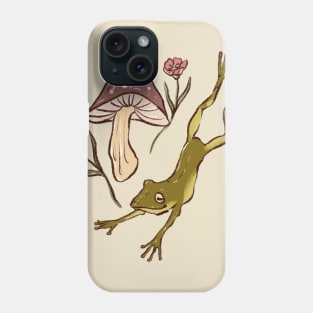 Frog and mushroom Phone Case