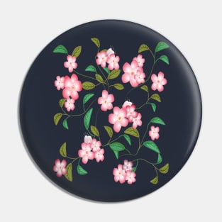 Cherry Blossoms and Leaves Pin