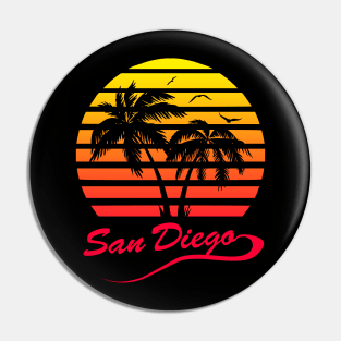 San Diego 80s Sunset Pin