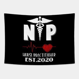 Nurse Practitioner Est 2020 Graduation Gift New Nurse T-Shirt Tapestry