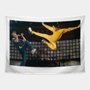 Raygun Breakdancer Breakdancing at the 2024 Olympics Bruce Lee Meme Tapestry