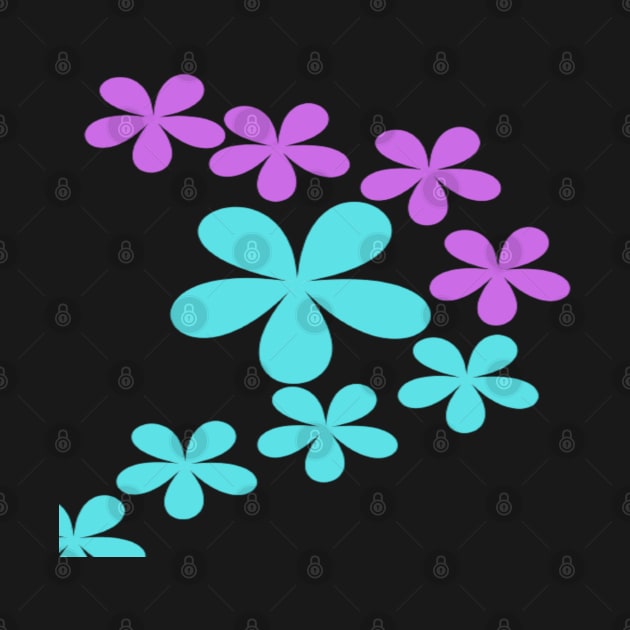 Bluish purple flowers by Shineyarts