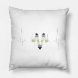 Agender heartbeat Pillow