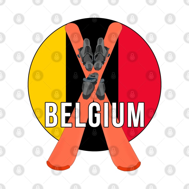 Cool Ski Flag of Belgium by DiegoCarvalho