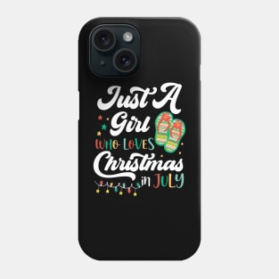 Just A Girl Who Loves Christmas In Jully Summer Beach Women Phone Case