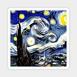 Starry Night Style Magnet