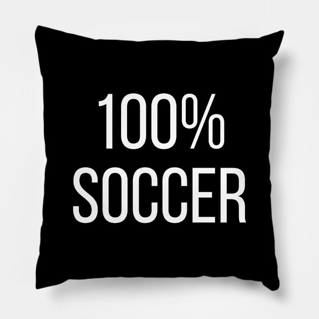 100% Soccer Pillow by Saimarts