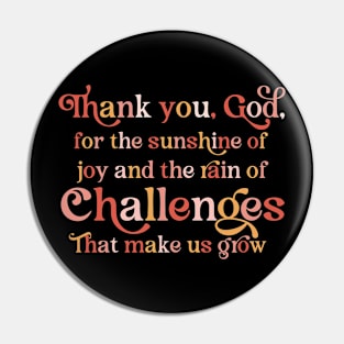 Thank you, God - Christian Quote - Gratitude Quote Pin