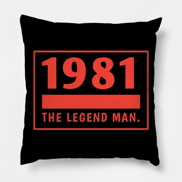 1981 birthday Pillow by BlackMeme94