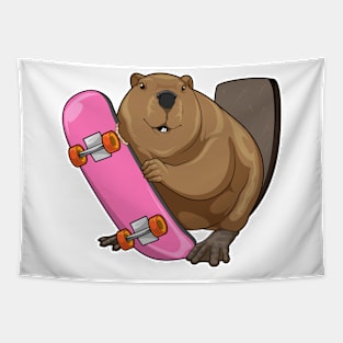 Beaver Skater Skateboard Tapestry