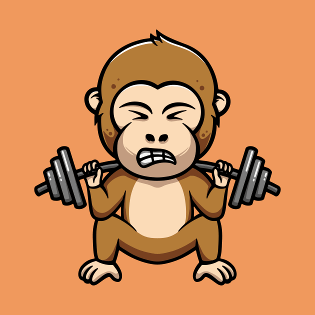 Cute Monkey Workout by Cubbone