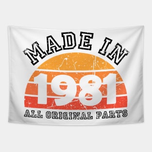 Made 1981 Original Parts 40th Birthday Tapestry