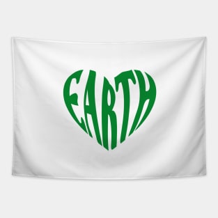 Earth love, green heart Tapestry