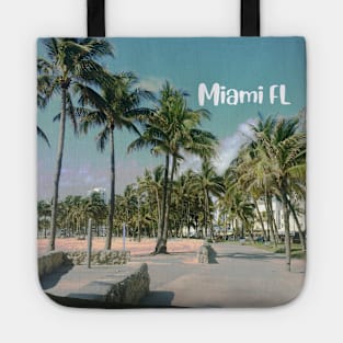 photo Miami Florida blue sky palmtree landscape USA nature lovers Tote