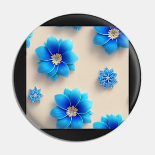 Just a Blue Flower Pattern 6 - Elegant and Sophisticated Design for Home Decor Pin