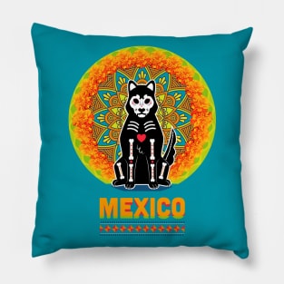 Sugar Skull Dog Pillow