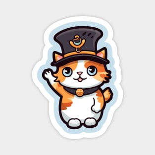 Cat Tama Super Station Master | Japan Cat Tama at Kishi Station Magnet