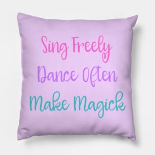 Bohemian Inspirational Make Magick Wicca Design Pillow