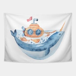 Cute whale Tapestry