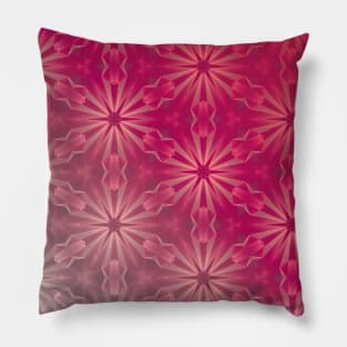 Pink & Grey Star Shine Pattern Pillow