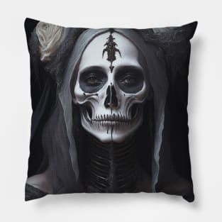 Painting of Santa Muerte Pillow