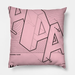 Helvetica assembly guide Pillow