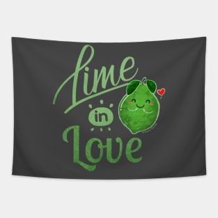 Lime in Love Tapestry