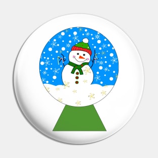 SNOWMAN Snowglobe Pin