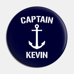 Nautical Captain Kevin Personalized Boat Anchor Pin