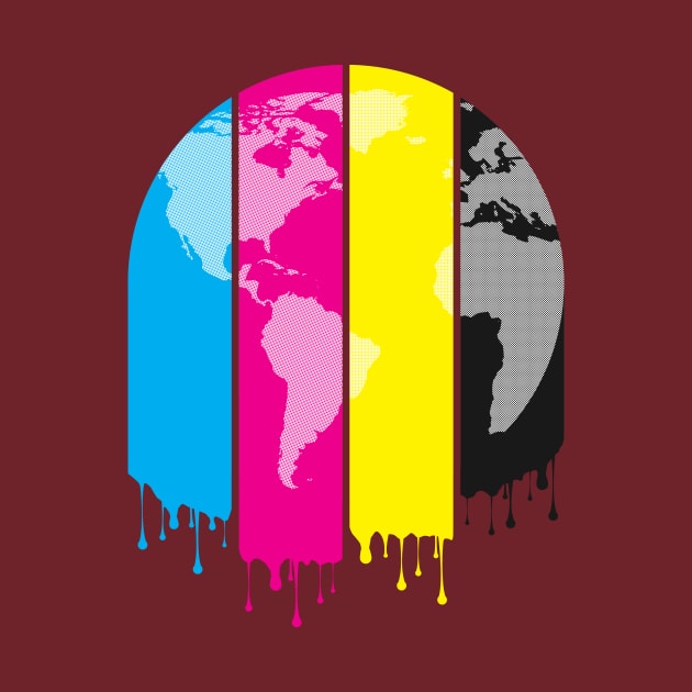 4 Colors Paint Our World by chunkydesign