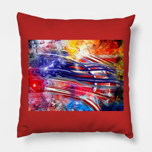 The American Flag Painted Pillow by danieljanda