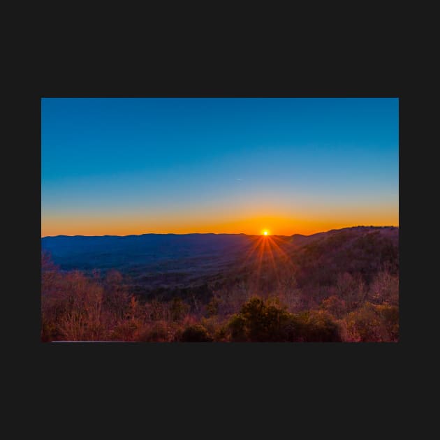 Sunset over North Georgia Mountains by Ckauzmann