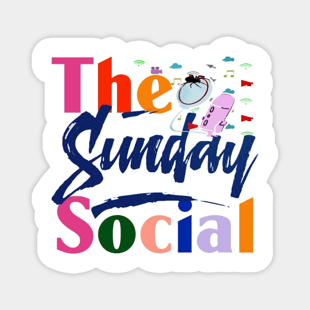 sunday social Magnet by popcastAGEN