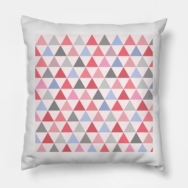 Colorful all over triangle pattern Pillow by SamridhiVerma18